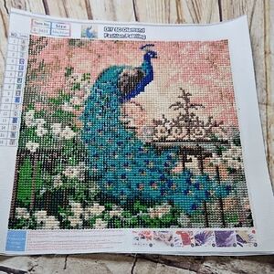 peacock Diamond‎ Art Completed